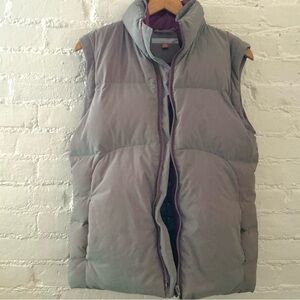 Womens PufferJacket Vest Down Filled Coat Size Medium Outdoor Winter Iridescent